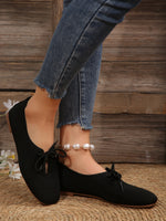 Mesh breathable round toe lace-up flat shoes