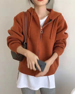 Sweat court ample à capuche en maille