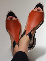 College style Flat Peep Toe T-buckle Sandals