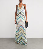 Robe longue bohème moulante à imprimé licou