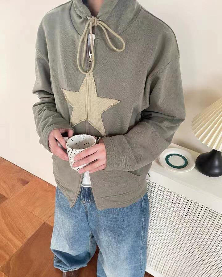 Sweatshirt mit Pentagramm-Patch