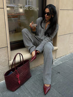 Edinburgh Royal Mile Knitted cardigan and trousers two-piece suit