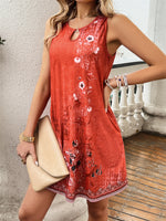 Timeless Beauty Sleeveless Printed Pocket Dress
