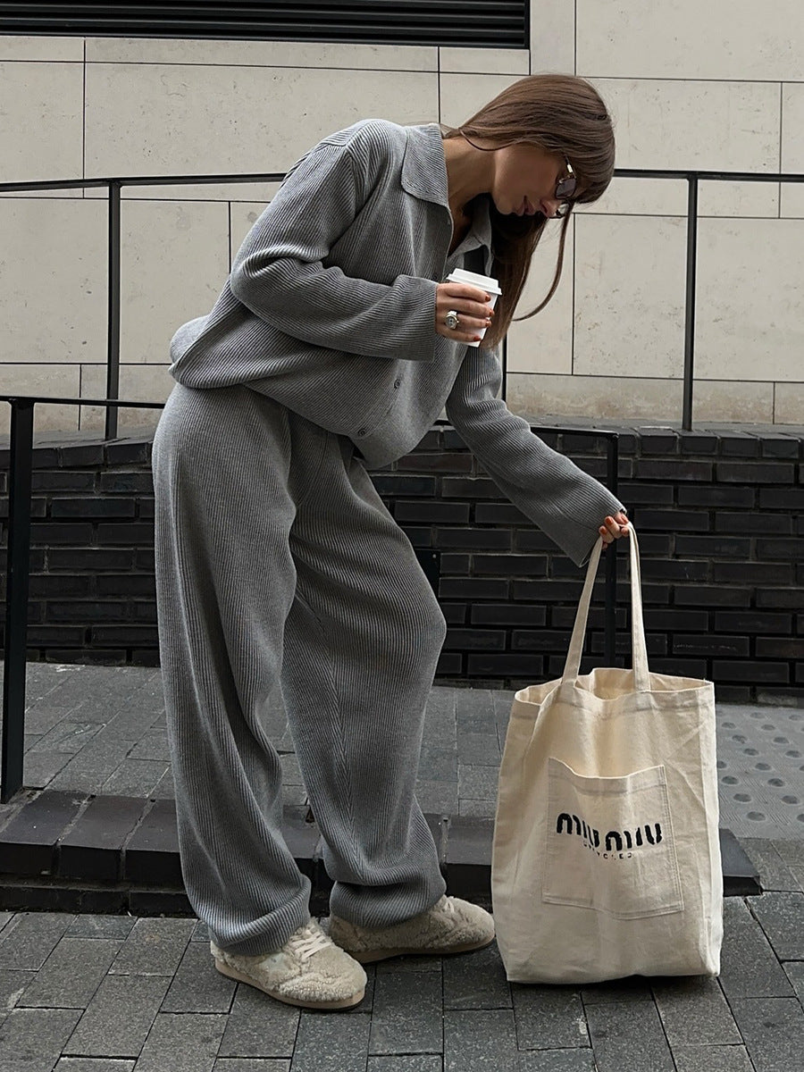 Edinburgh Royal Mile Knitted cardigan and trousers two-piece suit