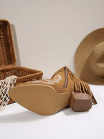 Equestrian Line Tassel side zipper embroidered ankle boots