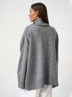 Cozy Solid color turtleneck knitted pullover loose sweater