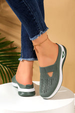 Chaussures à enfiler en tricot respirantes et confortables