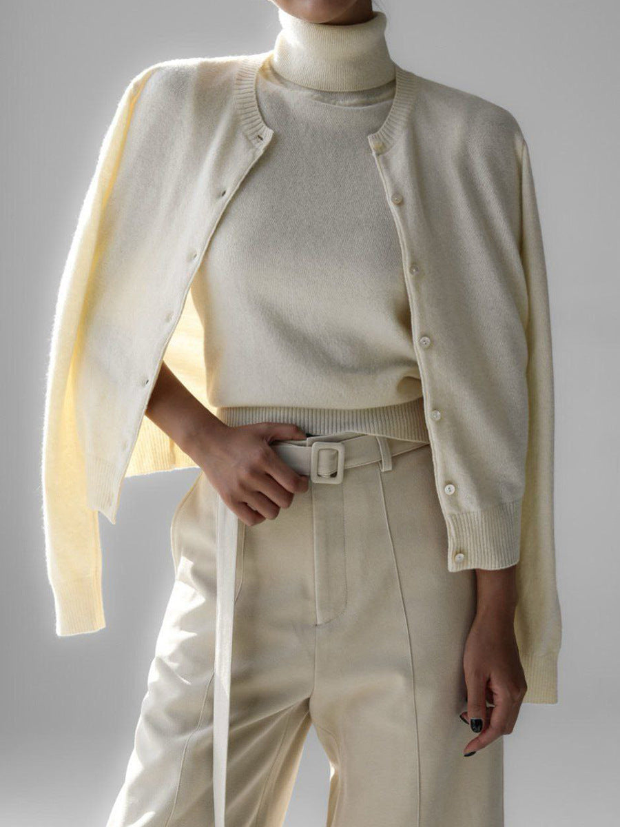 Turtleneck vest sweater simple vest top