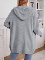 Vintage Loose Button Hooded Knit Cardigan Jacket