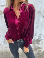 Velvet Single Breasted Shirt