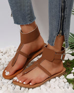 Peep Toe Flat Gladiator High Top Sandals