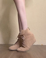 The Stylist Suede lace-up Martin boots