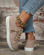 Worn-in Distressed Lace-up Canvas Shoes