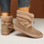 Easy lacing system suede high-top snow boots