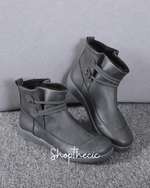 Retro Lace-Up Flat Ankle Boots - Classic Restock