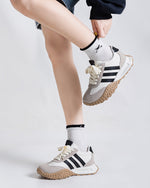 Foam Sole Hidden WedgeRetro Running Sneakers