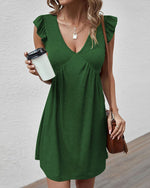 V-neck Loose Casual Sleeveless Tank Dress