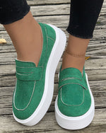 Shallow-cut Vamp Flat Slip-on Loafers