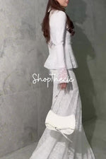 Abito in pizzo bianco Latent Luminescence