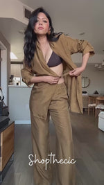 Schickes Anzughosen-Set mit Schalrevers