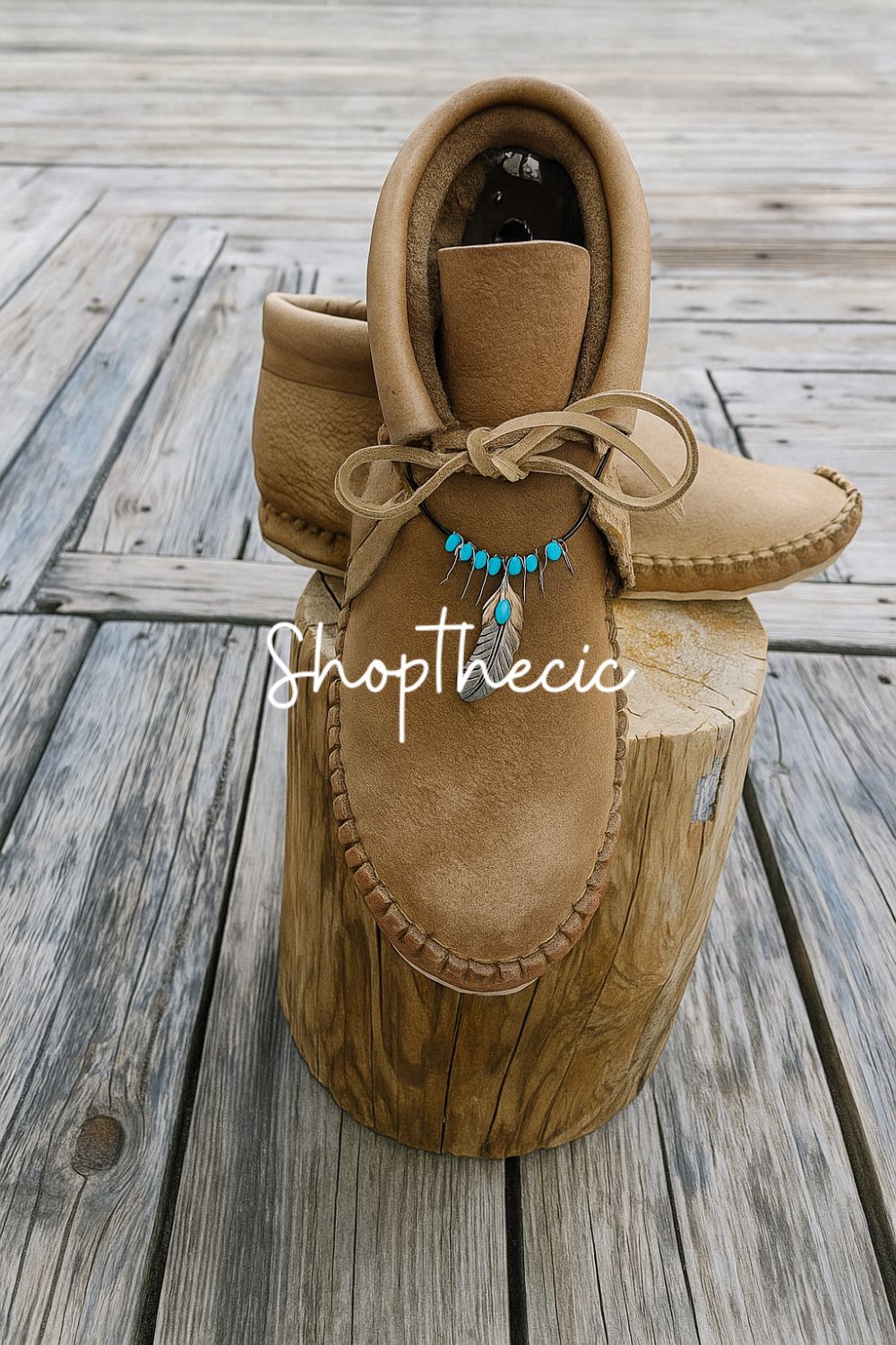 Vintage gypsy totem silver feather ankle boots