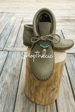 Vintage Gypsy Totem Silber Feder Stiefeletten