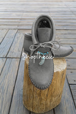 Vintage gypsy totem silver feather ankle boots