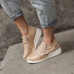 Lightweight Thick-soled Rhinestone Velcro Shoes