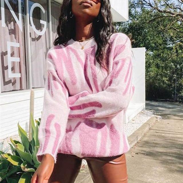 Pull surdimensionné tricoté tie-dye