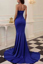 Off Shoulder Wrap-chest Fishtail Dress