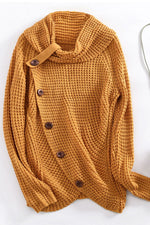 Just For You Rollkragenpullover mit diagonalen Knöpfen