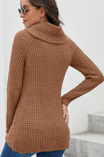 Just For You Rollkragenpullover mit diagonalen Knöpfen