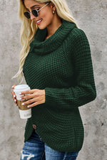 Just For You Rollkragenpullover mit diagonalen Knöpfen