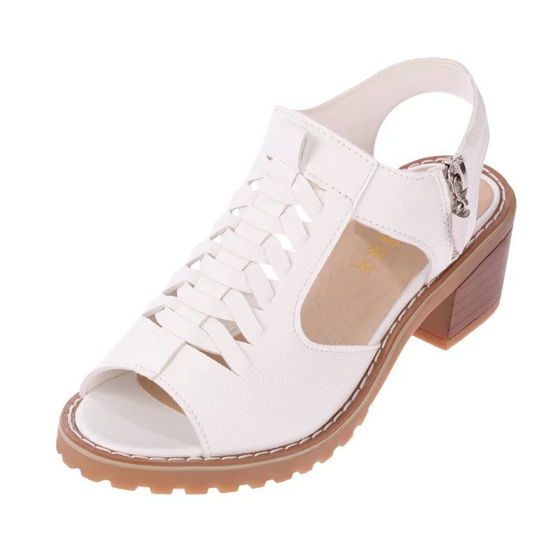 Tendon Bottom Side Zipper Vintage Sandals