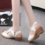 Tendon Bottom Side Zipper Vintage Sandals