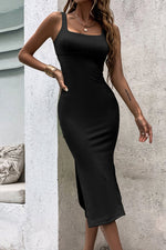 Open Back slit Slim Tank top Dress