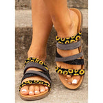 Pantoufles Daisy à bout ouvert et à enfiler