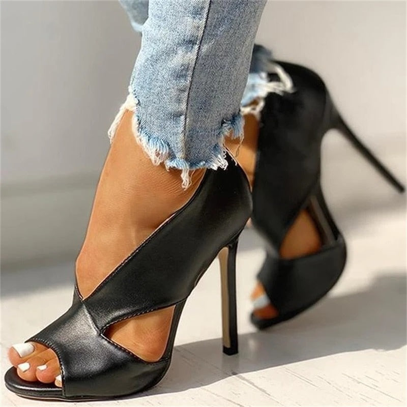 Offene Zehensandalen mit Super-High-Heel