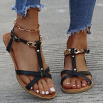 Sandales à chaînes à bout ouvert et bride en T