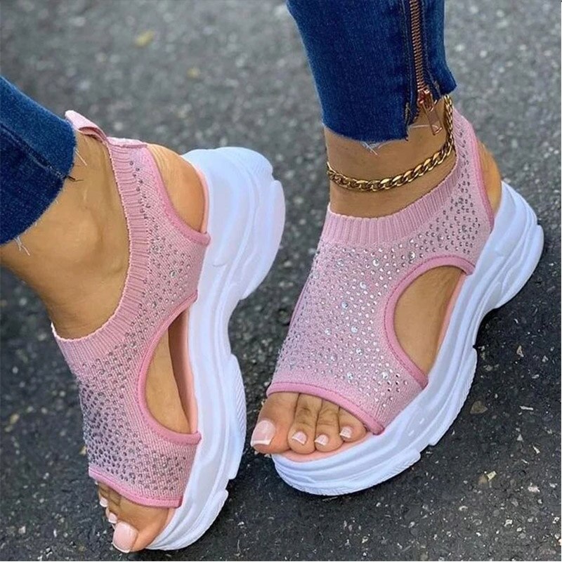 High Heels Plateau-Stricksneaker