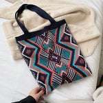 Sac fourre-tout aztèque Gypsy Boho tricoté