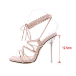 Ankle Strap Clip Top Thin High Heels Sandals