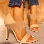 Damen-Sandalen mit spitzer Zehenpartie und Knöchelriemen