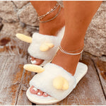 Warme Plüsch-Weihnachtselch-Hausschuhe