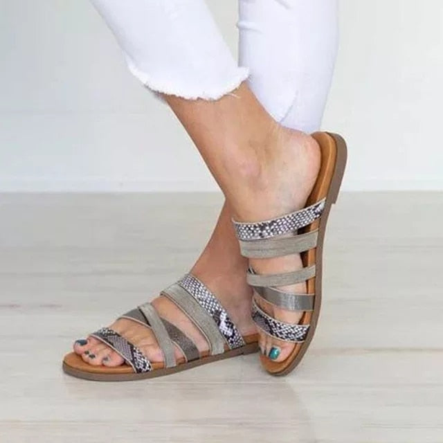 Pantoufles Daisy à bout ouvert et à enfiler