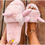 Warme Plüsch-Weihnachtselch-Hausschuhe