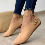 Pointed Toe Suede Flats Shoes