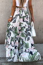 Summer's Tail Asymmetric Floral Skirt