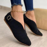 Pointed Toe Suede Flats Shoes