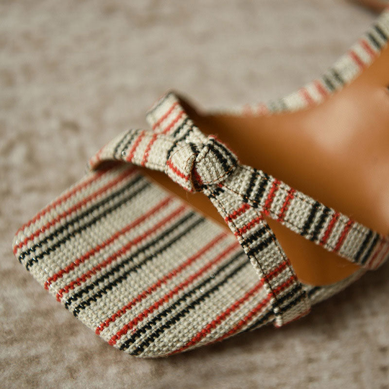 Roman Holiday Buckle Square Head Sandal